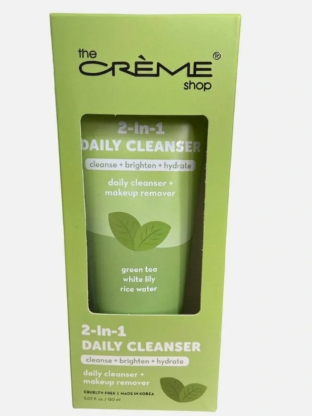 The Crème Shop 2-in-1 Green Daily Cleanser- Green Tea
